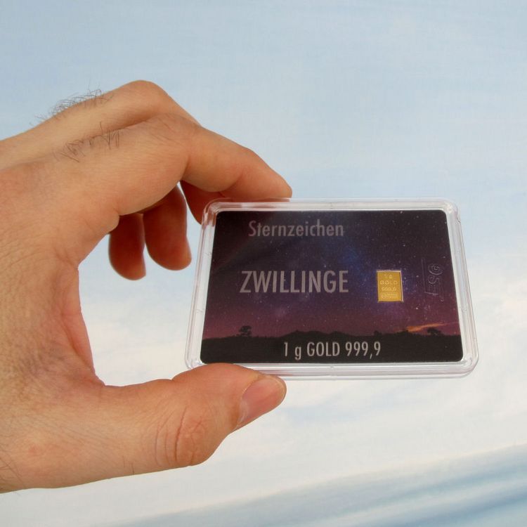 1g Goldbarren Sternzeichen Zwilling 1g Goldbarren Sternzeichen Zwilling