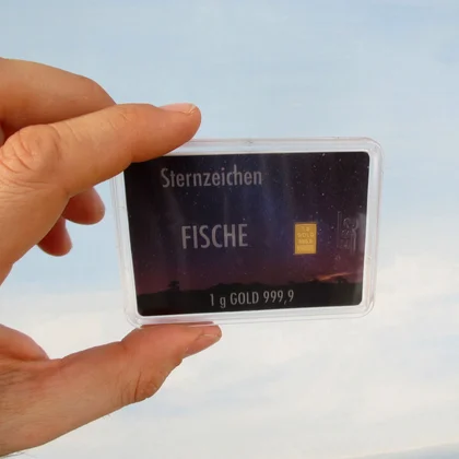 1g Goldbarren Sternzeichen Fische