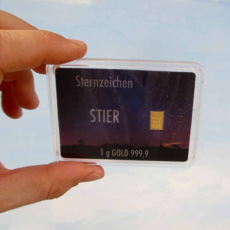 1g Goldbarren Sternzeichen Stier 1g Goldbarren Sternzeichen Stier