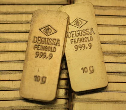 Alte Degussa Goldbarren