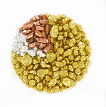 Zusammensetzung 750 Gelbgold