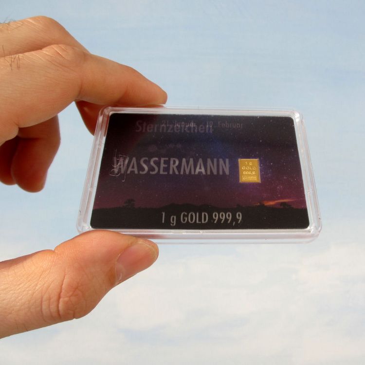 1g Goldbarren Sternzeichen Wassermann 1g Goldbarren Sternzeichen Wassermann