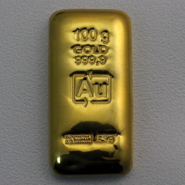 Gold Gussbarren 100g