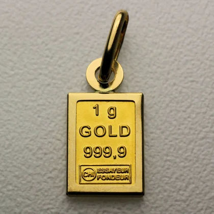 1g Goldbarren als Anhänger