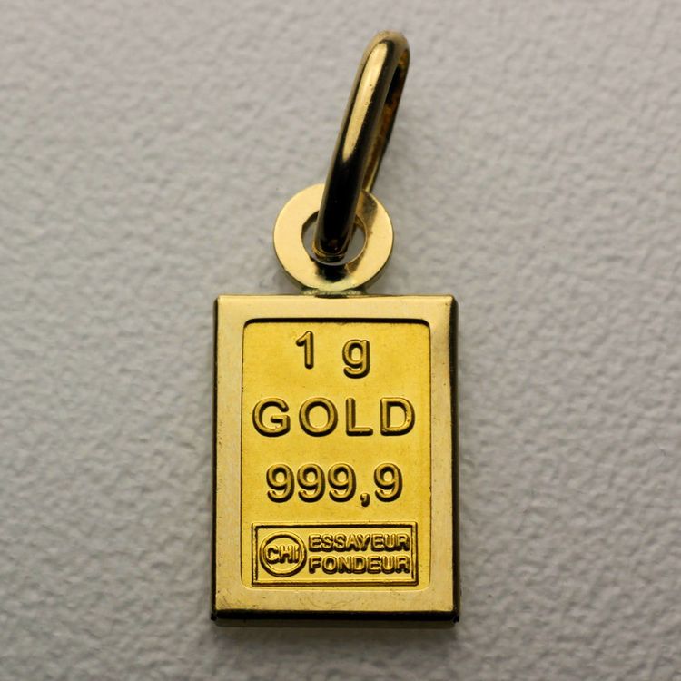 1g Goldbarren als Anhänger 1g Goldbarren als Anhänger