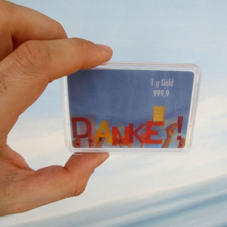 Goldgeschenk als Dankeschön Goldgeschenk als Dankeschön