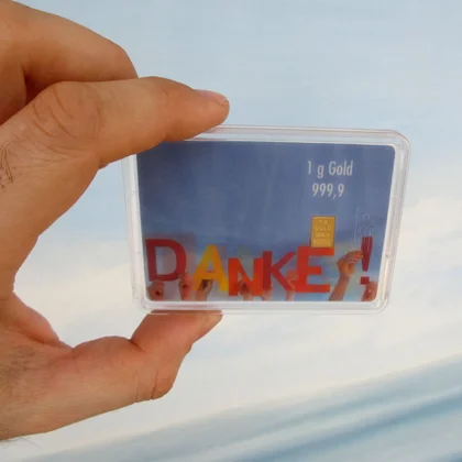 Goldgeschenk als Dankeschön