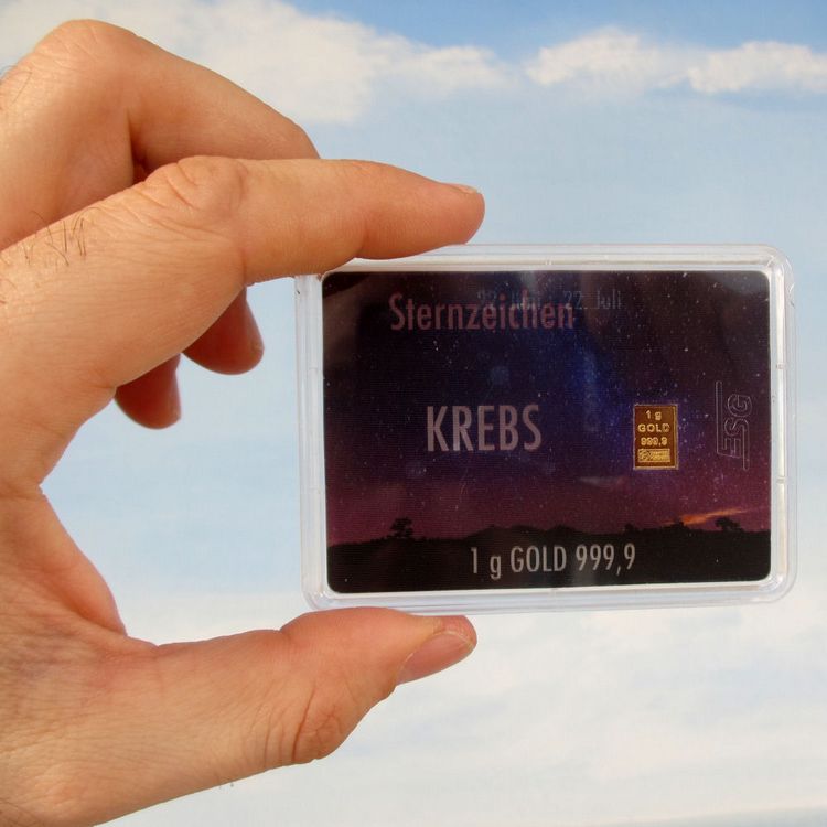 1g Goldbarren Sternzeichen Krebs 1g Goldbarren Sternzeichen Krebs
