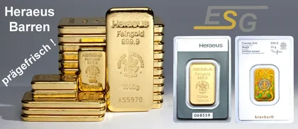 Heraeus Goldbarren